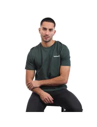Men's Timberland Small Linear Logo Print T-Shirt in Green - 3