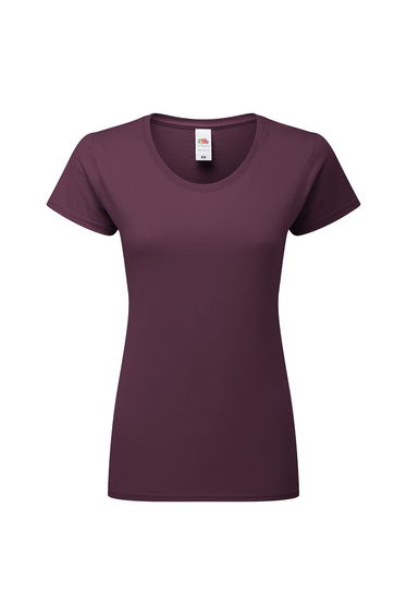 Fruit of the Loom Womens/Ladies Premium Ringspun Cotton Lady Fit T-Shirt - Dark Plum
