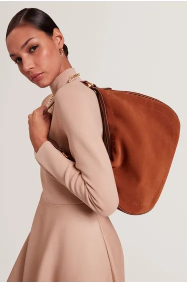 حقيبة كتف تيد بيكر باللون البني