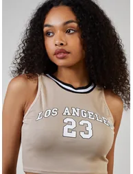 Sports Stripe Varsity Super Crop - 2