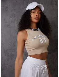 Sports Stripe Varsity Super Crop - 4