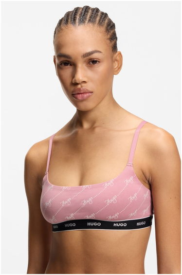 Hugo Twin 2 X Bralette Multi Pack Pink And Black