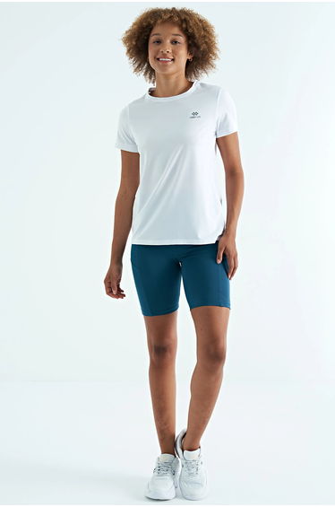 TOMMY Women's relaxed crew neck T-shirt with side slits