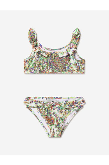 Girls Floral Paisley Bikini in Multicolour