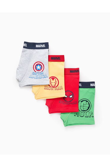 Pack of 4 Boxer Shorts for Boys 'Avengers', Multicolour