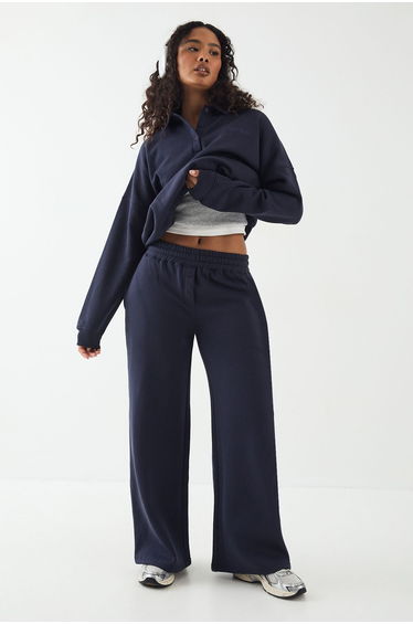 DSGN Studio Embroidery Henley Jogger - navy