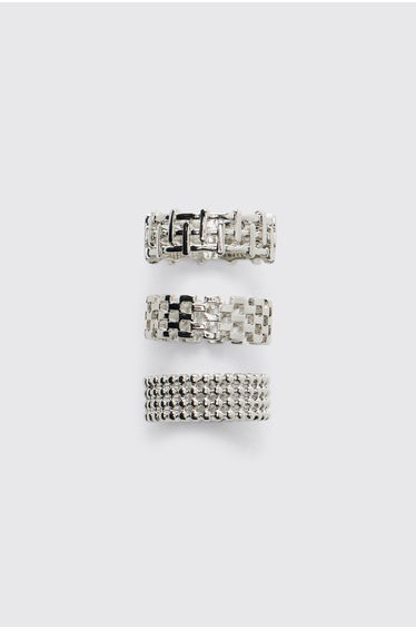 3 Pack Rings - silver