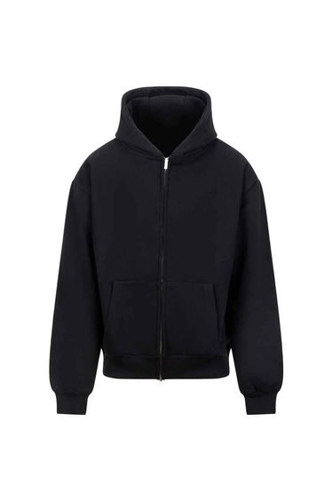 Awdis Unisex Adult Signature Heavyweight Oversized Full Zip Hoodie - Deep Black