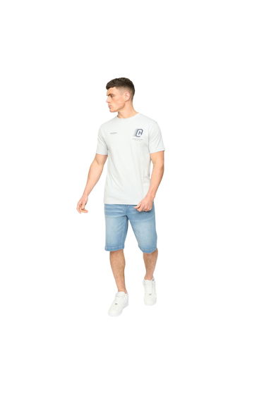 Crosshatch Mens Morville Cotton T-Shirt - Light Blue