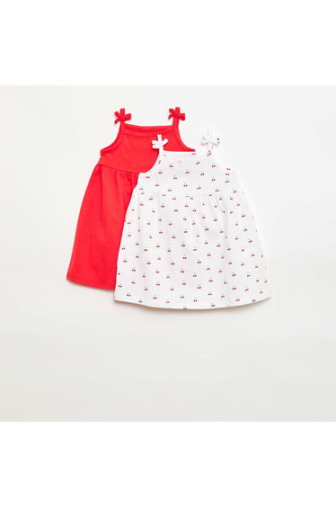 Set of 2 strap dresses WHITE