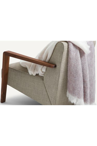 Two-Tone Throw in Wool and Polyamide, Tzara
