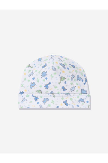 Baby Boys Dinoland Beanie Hat in White