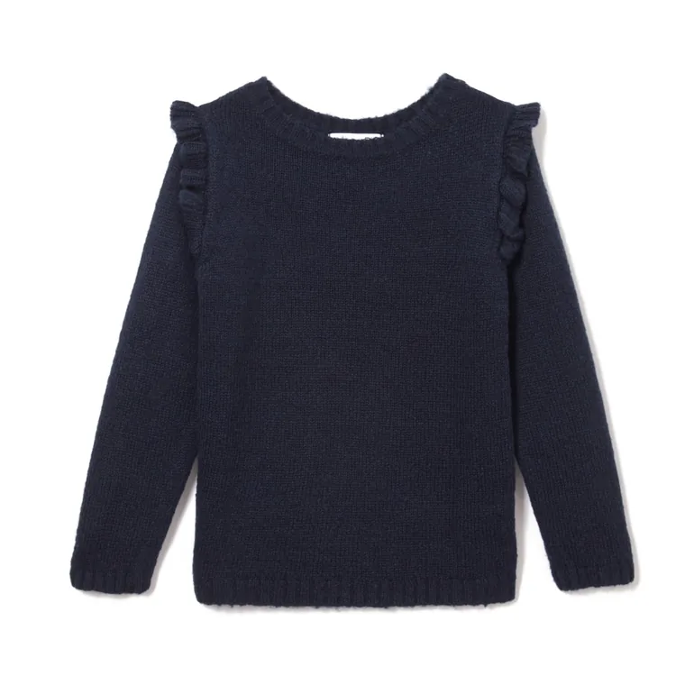La Redoute Collections Blue Ruffle Sweater