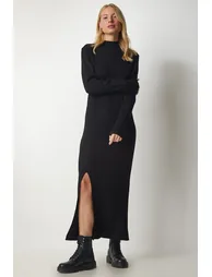 Dress - Black - Wrapover - 1