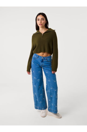 Half Zip Knitted Jumper