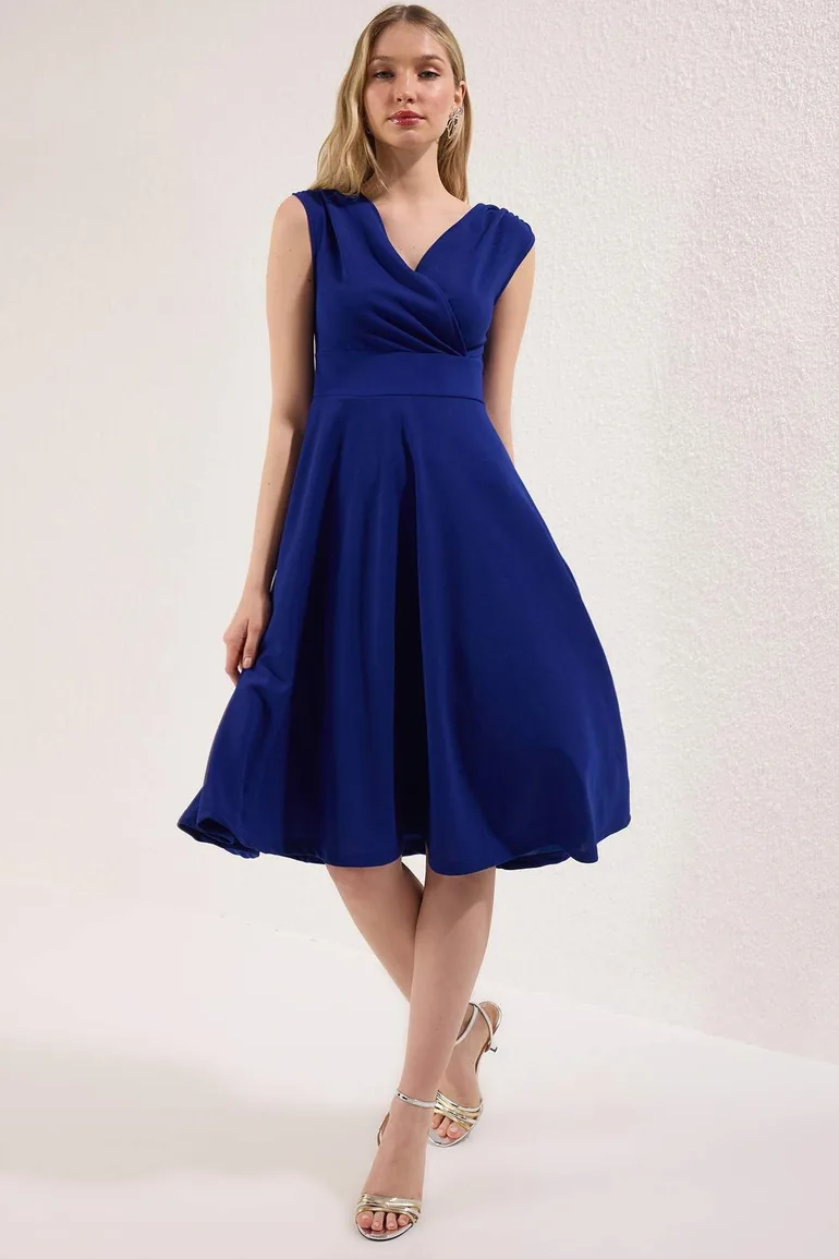 sachin and babi light blue dress Saks A-Line Woven Midi Evening Dress Night Graduation Dress Trendyol Navy :  Party Dresses : VogaCloset Bahrain