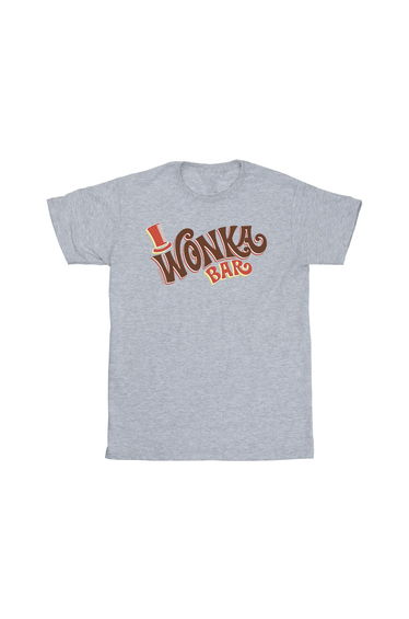 Willy Wonka Boys Bar Logo T-Shirt - Sports Grey