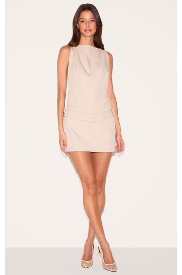 Clay Belt Detail Shift Dress