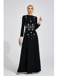 Yvette Black Diamond Maxi Dress - 4
