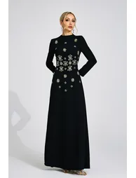 Yvette Black Diamond Maxi Dress - 1