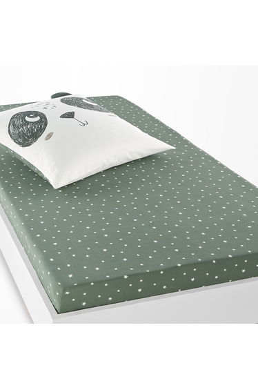 Panda Mania Stars Cotton Fitted Sheet