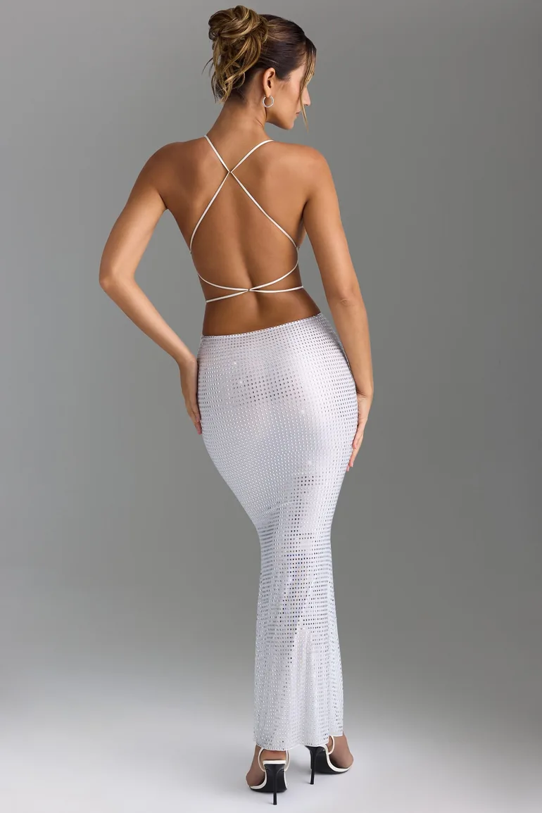 open back wedding guest dresses Solid Color Navy Blue Open Back Fishtail Hem Bodycon Wedding Guest Dress