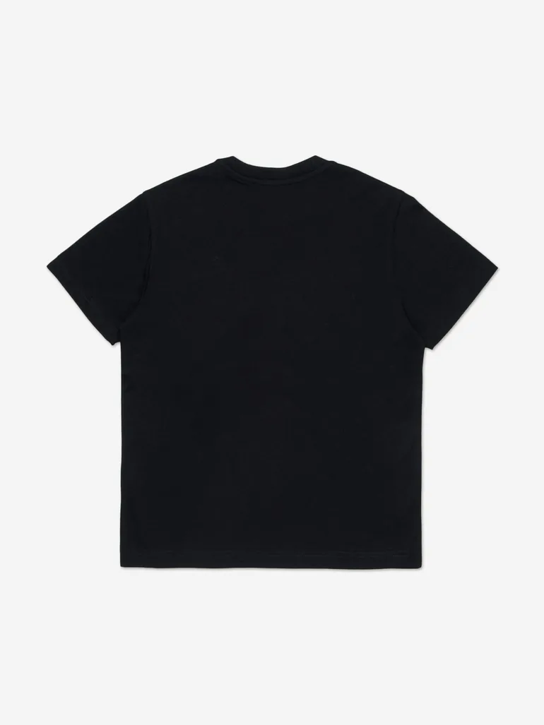 تيشيرت أطفال بجيوب لون أسود - 1