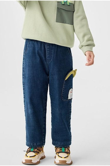 Boys' Denim Pants With Side Flap Pocket