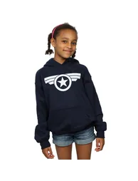 Marvel Girls Captain America Super Soldier Hoodie - Navy Blue