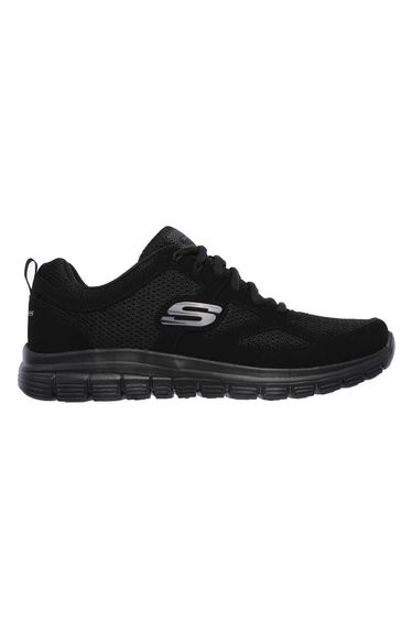 Skechers Mens Burns Agoura Trubuck Leather Trainers - Black