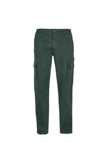 SOLS Mens Docker Stretch Cargo Trousers - Forest Green