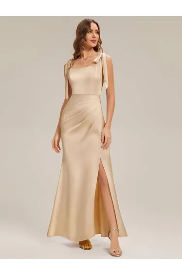 ever LUNA|Mermaid Maxi Satin Sleeveless Bridesmaid Dress