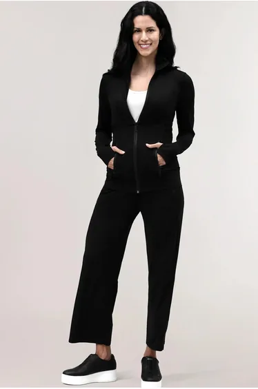 جاكيت رياضة فضفاض - أسود