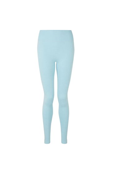 TriDri Womens/Ladies Melange Sculpted Seamless 3D Leggings - Sky Blue