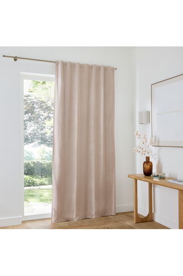 Velvet Hidden Tab Top Blackout Curtain