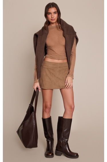 Brown Corduroy Skort
