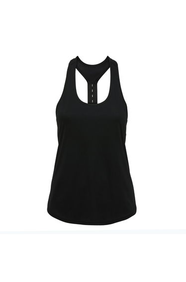 Tri Dri Womens/Ladies Performance Strap Back Vest - Black