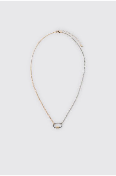 Chain with Carabiner Clasp - silver