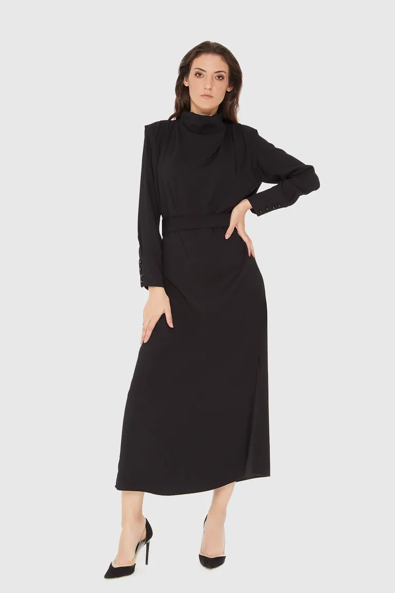 long sleeve silk mini dress Women's Wide Sleeve Silk Mini Dress | Color: Tiger