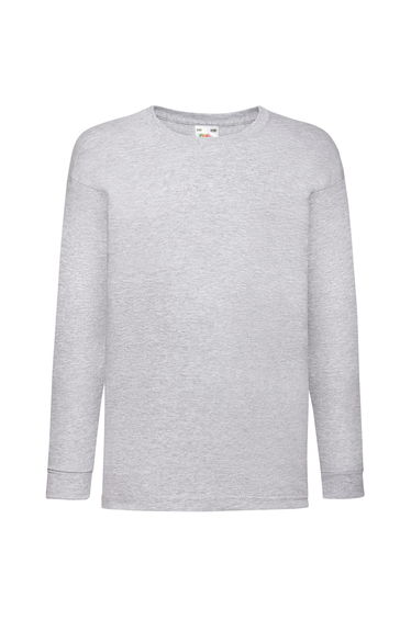 Fruit Of The Loom Childrens/Kids Long Sleeve T-Shirt - Heather Grey