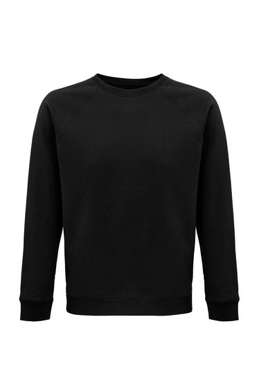 SOLS Unisex Adult Space Organic Raglan Sweatshirt - Black