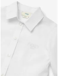 Girls Cotton Shirt in White - 2