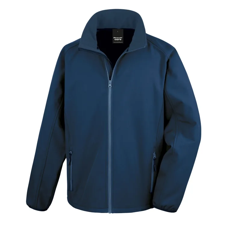 Result Core Mens Printable Soft Shell Jacket - Navy - 1