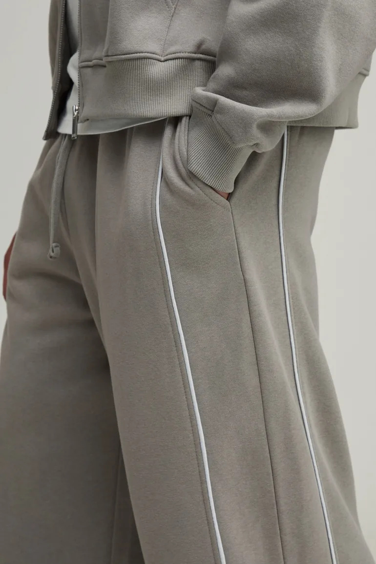 Extreme Wide Leg Piping Jogger - grey - 3