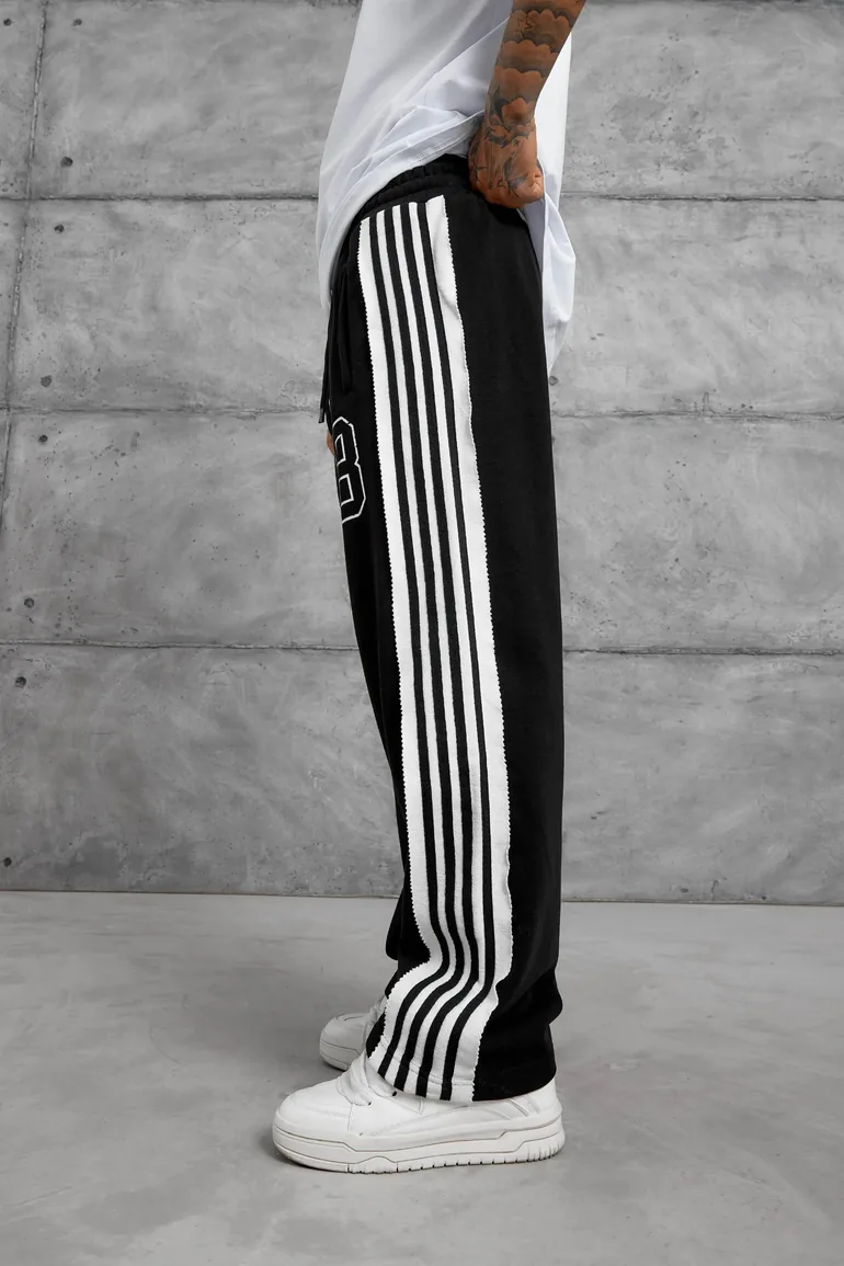 NOMARC Wide-Leg Striped Drawstring Sweatpants - 2