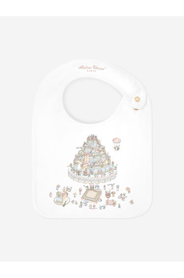 Baby Satin Le Gateau Bib in Multicolour