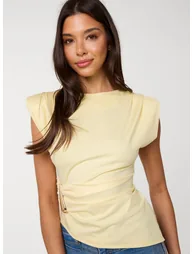 Shoulder Pad With Buckle Jersey Top - 2