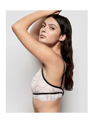 Unlined Lace Bralette in Pink-A-Boo - 1
