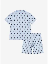 Boys Bear Short Pyjamas Set in Blue - 1