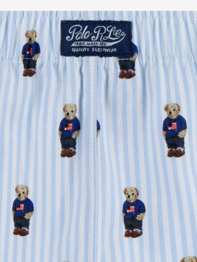 Boys Bear Short Pyjamas Set in Blue - 3